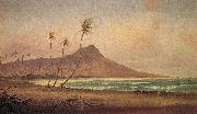 Gideon Jacques Denny Waikiki Beach, oil on canvas